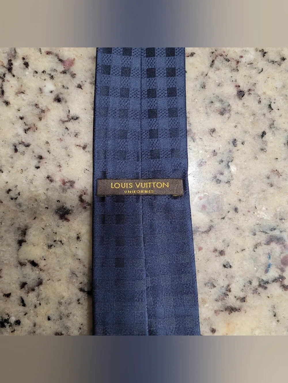 Louis Vuitton Blue Silk Tie